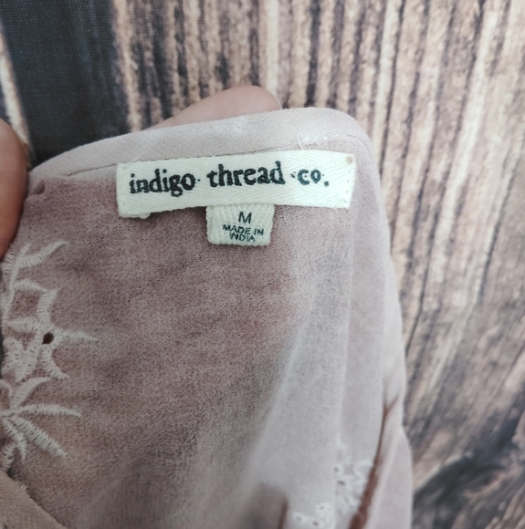 Indigo Thread Co.Elegant Sheer Blouse - Pink Mauve In Brand New Condition - Picture 5 of 6